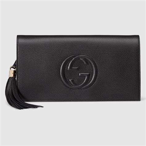 gucci soho shaded leather clutch|Gucci soho clutch black.